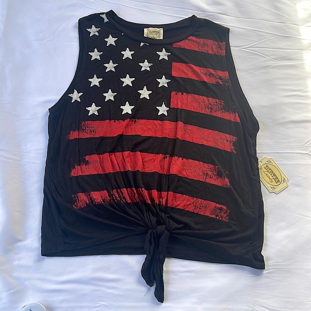 Dirtee Laundry American Flag Tank Top